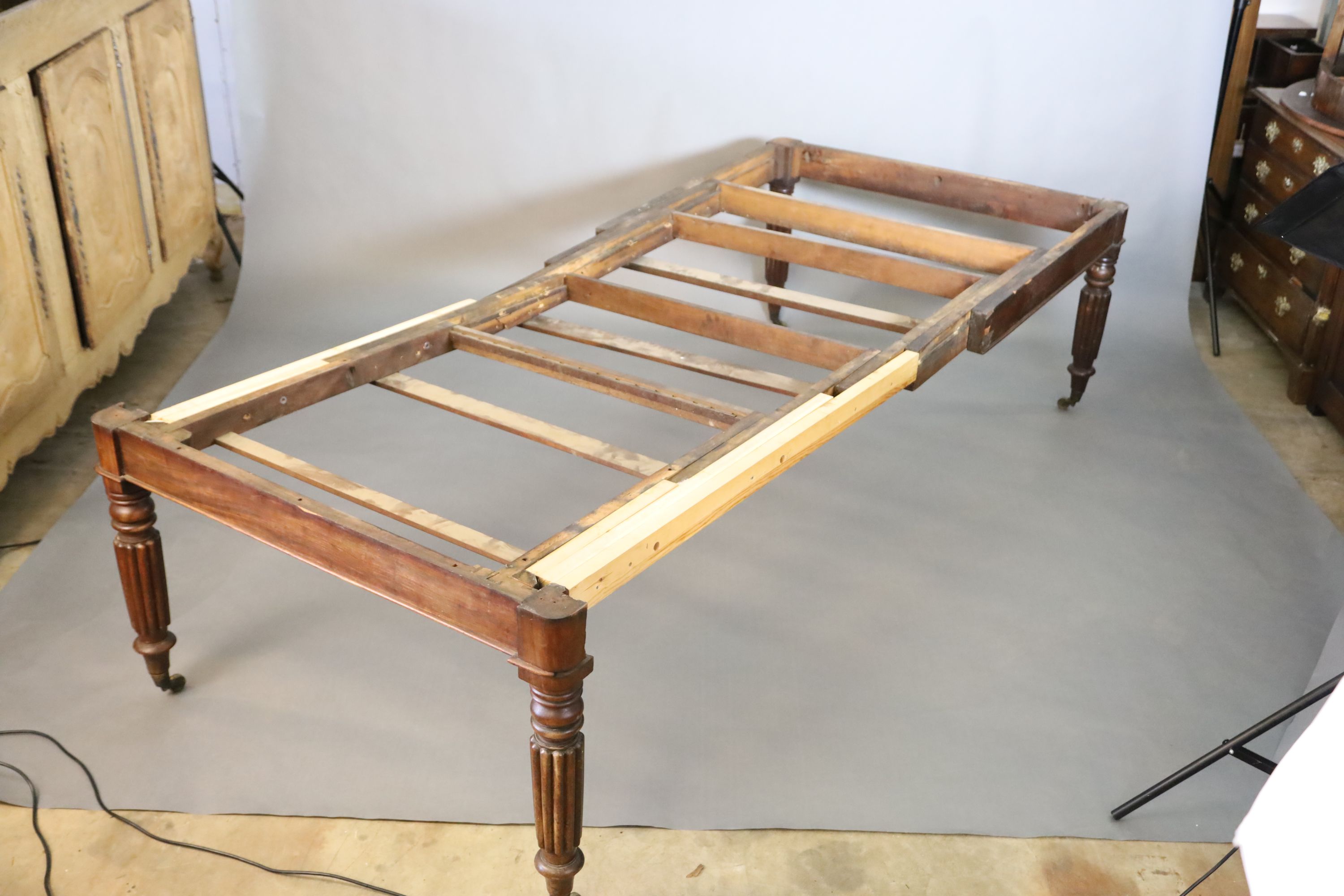 A Victorian mahogany extending dining table,